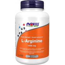 NEW EXP: 7/2026 - NOW Supplements L-Arginine 1000mg Tablets, 120 Count