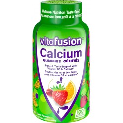 NEW EXP: 11/2025 - Vitafusion Calcium Adult Vitamin Gummies, Strong Bones and Teeth¹, Prevents Osteoperosis², Muscle Function³,100 Count (1.5-Month Supply), Packaging May Vary