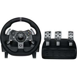 VERY LIGHTLY HANDLED  Logitech G920 Driving Force Racing Wheel and Floor Pedals, Real Force Feedback, Stainless Steel Paddle Shifters, Leather Steering Wheel Cover for Xbox Series X|S, Xbox One, PC, Mac - Black