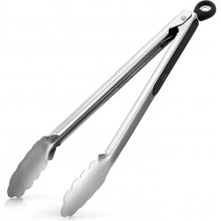 NEW - Zulay (12 Inch) Stainless Steel Tongs for Cooking