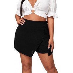 NEW  Floerns Women's Plus Size Asymmetrical Skorts High Waisted Skirts Shorts