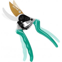 NEW - Pruning Shears, Adjustable Bypass Gardening Pruners (GREEN)