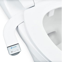 NEW Brondell Bidet - Thinline SimpleSpa SS-150 Fresh Water Spray Non-Electric Bidet Toilet Attachment in White with Self Cleaning Nozzle