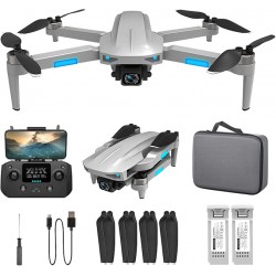 NEW - NMY Drones with Camera for Adults 4k, 5G WIFI Transmission Drone, 40mins Flight Time on 2 Batteries, Brushless Motor, Mobile Phone Control, Multiple Flight Modes, Grey