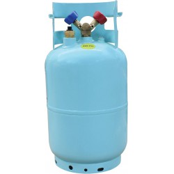 NEW Mastercool (67010 Blue DOT R134A Refrigerant Cylinder with Float Switch and 1/2 Acme Connection - 30 lb. Capacity