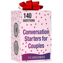 NEW Klassia Conversation Cards for Couples - Relationship Card Games for Adults, 140 Engaging Deep Questions for Intimacy & Connection - Perfect Couple Games for Date Night, Couple Card Game.