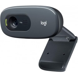 HANDLED/LIKE NEW Logitech C270 HD Webcam, HD 720p/30 fps, Widescreen HD Video Calling, HD Light Correction, Noise Reducing Mic, For Skype, FaceTime, Hangouts, WebEx, PC/Mac/Laptop/Macbook/Tablet - Black