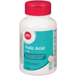 NEW EXP: JUNE/2027 - Life Brand Folic Acid 1 Mg 365.0 TAB