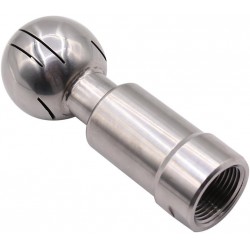 NEW DERNORD Rotary Spray Ball NPT Female CIP Tank Cleaning Ball 360° Spray Pattern, Stainless Steel 304 (1 NPT Threaded)