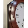 NEW (read notes) Brown Modern Decorative Octagon Shaped Wood- Looking Plastic Wall Clock for Living Room, Kitchen, or Dining Room