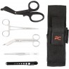 NEW PakCan EMT Emergency First Responder Rescue Tool Kit Pouch with Tactical Black Coated Trauma Shears, Bandage Scissors, Hemostat, Pupil Light, Holster Pouch - Multipurpose Emergency Kit