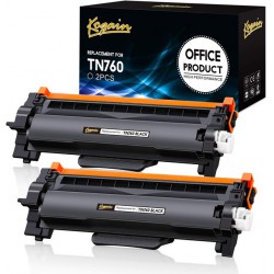 NEW 2 PACK Kogain Compatible Toner Cartridge Replacement for Brother TN760 TN-760 TN730 TN-730 High Yield Work with HL-L2350DW HL-L2370DWXL MFC-L2710DW DCP-L2550DW HL-L2395DW MFC-L2750DW Printer,