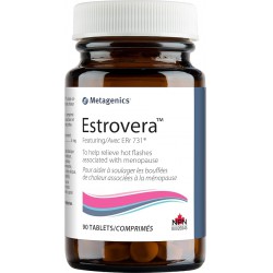 NEW EXP: 12/2025 - Metagenics Estrovera - Plant Derived Menopause Hot Flash Relief, Formulated with Rhubarb Root Extract to Help Relieve Hot Flashes, Night Sweats and Sleep Disturbances - 90 Tablets, 3 Month Supply