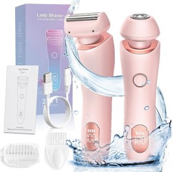 NEW Electric Razor for Women, Sillkbabe on The Go Lady Shaver, Livore Shaver, Silk Babe Razor, The Gilde Pro 3.0 Shaver for Women, 2 In 1 Electric Shaver Razors, Smooth Shave Pro (Pink)