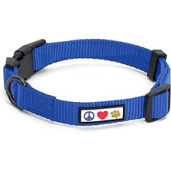 NEW SMALL Pawtitas Dog Collar Small Solid Color Dog Collar Adjustable Puppy Collar Blue Dog Collar Matching Dog Leash and Dog Harness Available