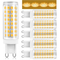 NEW - G9 LED Light Bulbs,10W,1000LM,Warm White,G9 Base Non-Dimmable for Home Lighting,6-Pack