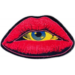 NEW 60CMX90CM VBFGRT Red Lip Devil Eye Shape Plush Rug