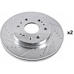 2 NEW FRONT WHEELS  POWERSTOP AR8654XL AND AR8654XR  Brake Rotor