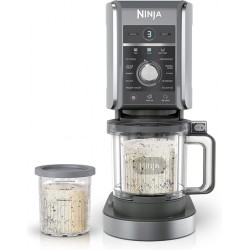 LIGHTLY USED  Ninja NC501 CREAMi Deluxe 11-in-1 Ice Cream & Frozen Treat Maker for Ice Cream, Sorbet, Milkshakes, Frozen Drinks & More, 11 Programs, with 2 XL Family Size Pint Containers, Perfect for Kids, Silver