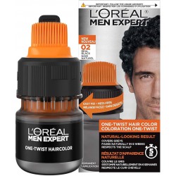 NEW Men Expert One Twist Hair Color for Men, 2 Real Black, Quick Hair Dye for Grey Coverage & Natural-looking Results in 5 minutes, Ammonia-Free, 50ml