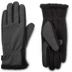 NEW - L/XL - Women's Isotoner Stretch Fleece Gloves with Sherpa Trim