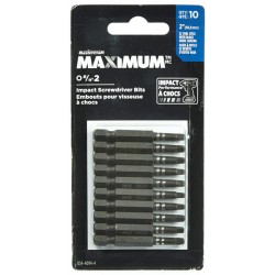 NEW 10/PACK MAXIMUM SQ2 Impact Bit, 2-in