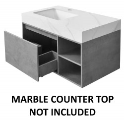 NEW (READ NOTES) - Modern Pattern Floating Bathroom Vanity, 34