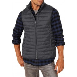 NEW LARGE Amazon Essentials Mens Lightweight Water-Resistant Packable Puffer Vest