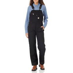 NEW MEDIUM SHORT Carhartt womens Quilt Lined Washed Duck Bib OverallWork Utility Coveralls