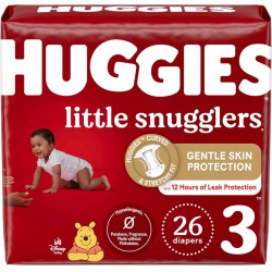 NEW  Diapers Size 3 - Huggies Little Snugglers Disposable Baby Diapers, 26ct, Jumbo Pack