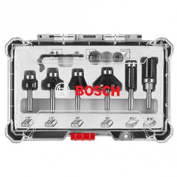 NEW BOSCH 6 pc. Carbide-Tipped Trim and Edging Router Bit Set