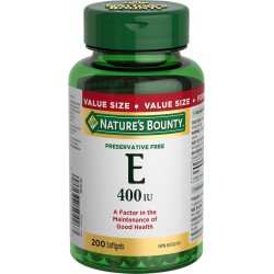 NEW EXP: 10/2027 - Nature's Bounty Vitamin E Pills And Supplement, Helps Maintain Health, 400Iu, 200 Softgels