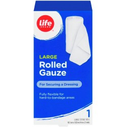 NEW LARGE - (4 X 2.1 YDS) Life Brand LB Rolled Gauze Large 1 ea – Medical Grade Wound Dressing