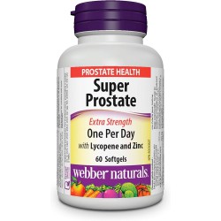 NEW EXP: NOV/2025 - Webber Naturals Super Prostate with Lycopene and Zinc, Extra Strength, Softgel, 60 Count