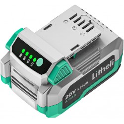 NEW Litheli 20V 4.0AH Lithium Ion Battery Pack, Only Fit Litheli E1 Series 20V Power Tools, Not Suitable for Litheli U20 Series