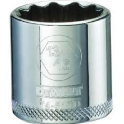 NEW DeWalt DWMT74517OSP Hand Socket, 13/16 Inch Socket, 3/8 Inch Drive, 12-Point, Vanadium Steel, Polished Chrome