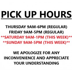 PICK UP HOURS THIS WEEK