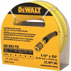 NEW DEWALT DWFP1450D 1/4 x 50' Premium Hybrid Polymer Blend Air Hose