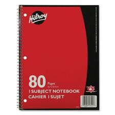 NEW Hilroy Executive Coil One Subject Notebook - 80 Pages - Wire Bound - 8 x 10 1/2 - Assorted Paper - Subject - No - 1 Each