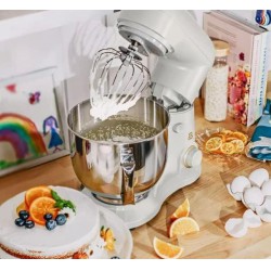 NEW (READ NOTES) 5.3QT Capacity Lightweight & Powerful Tilt-Head Stand Mixer, White Icing by Drew Barrymore