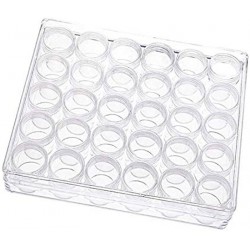 NEW (READ NOTES) BNP 30 Grid Bead Organizor Diamond Embroidery Box Each Clear Storage Box with 30 Mini Compartments Grids 5D Diamond Painting Accessory Containers for DIY Art Craft, Nail Art Design, Bead Storage