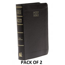 NEW PACK OF 2 KJV Vest Pocket Edition with New Testament & Psalms - Leather Bound