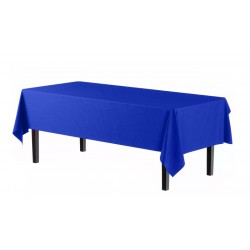 NEW Crown Premium Quality Plastic Tablecloth 54 Inch. X 108 Inch. Rectangle - Dark Blue