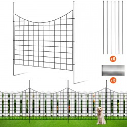 NEW VEVOR Garden Fence, 36.6''(H)x29.5''(L) Animal Barrier Fence, Underground Decorative Garden Fencing with 2.5 inch Spike Spacing, Metal Dog Fence for the Yard and Outdoor Patio, 5 Pack