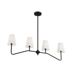 NEW Savoy House 4-Light Linear Chandelier in Matte Black