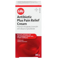 NEW EXP 01/2026 Life Brand Antibiotic Cream Plus Pain Relief 30 g