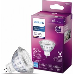 NEW PHILIPS MR16INDOOR FLOOD, 50W REPLACEMENT, 7.5W LED, DIMMABLE, DAYLIGHT