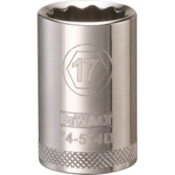 NEW DEWALT DWMT74574OSP 12 Point 1/2 Drive Socket 17MM