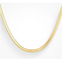 NEW GOLD PLATED FLAT LINK NECKLACE