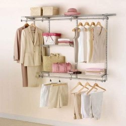 NEW Rubbermaid 3H11 Configurations 3-to-6-Foot Classic Custom Closet Kit, Titanium